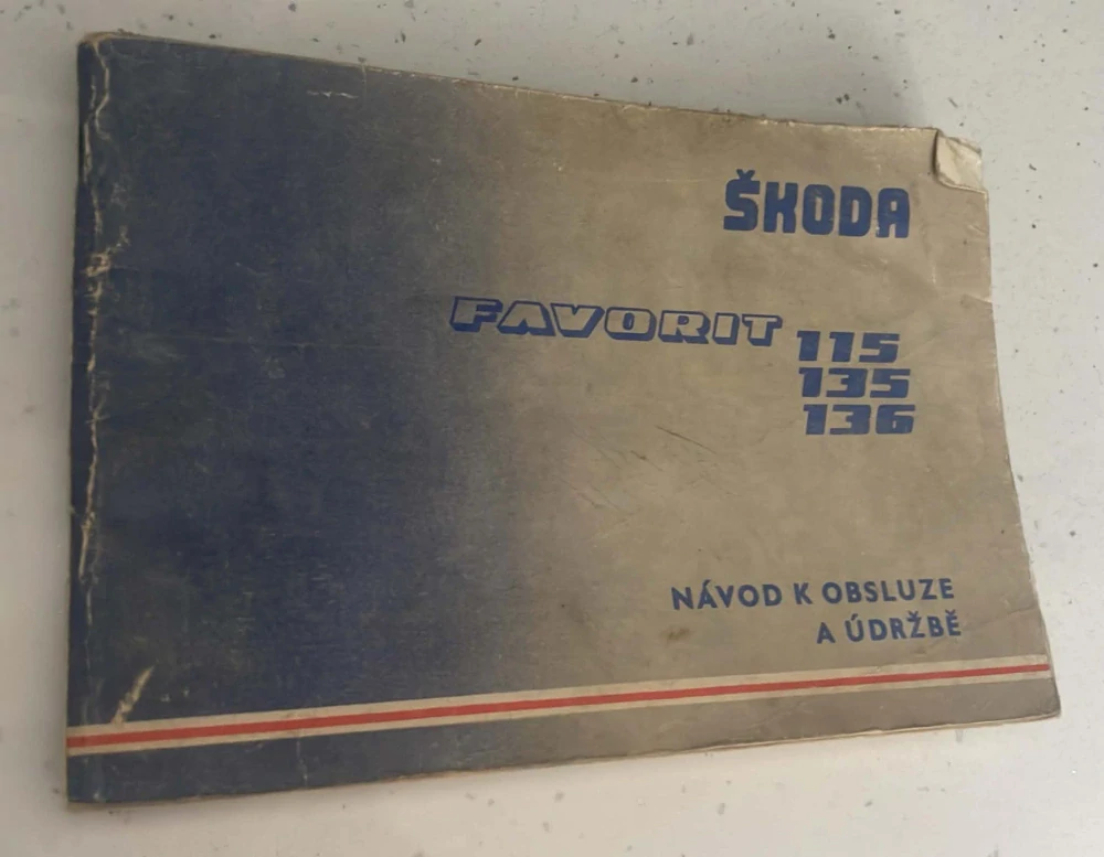 ŠKODA FAVORIT : NÁVOD K OBSLUZE A ÚDRŽBĚ
