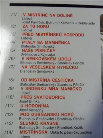 LP - MISTŘÍŇANKA / V MISTŘÍNĚ NA DOLINĚ
