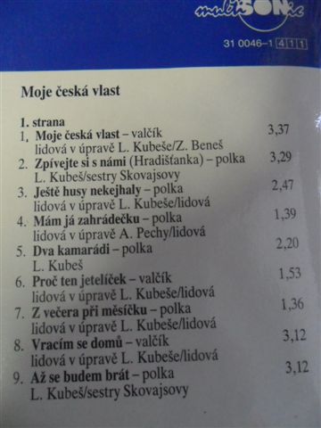 LP - MOJE ČESKÁ VLAST / VESELKA LADISLAVA KUBEŠE