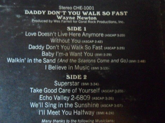 WAYNE NEWTON - DADDY DON'T YOU WALK SO FAST