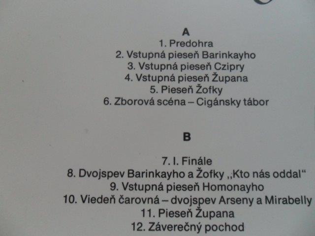 LP Johann Strauss - Cigánsky barón