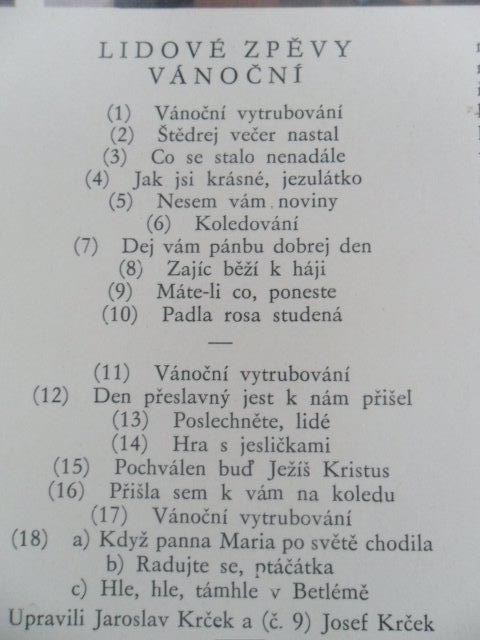 LP DESKA - LIDOVÉ ZPĚVY VÁNOČNÍ