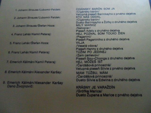 LP DESKA - Z OPERETY DO OPERETY