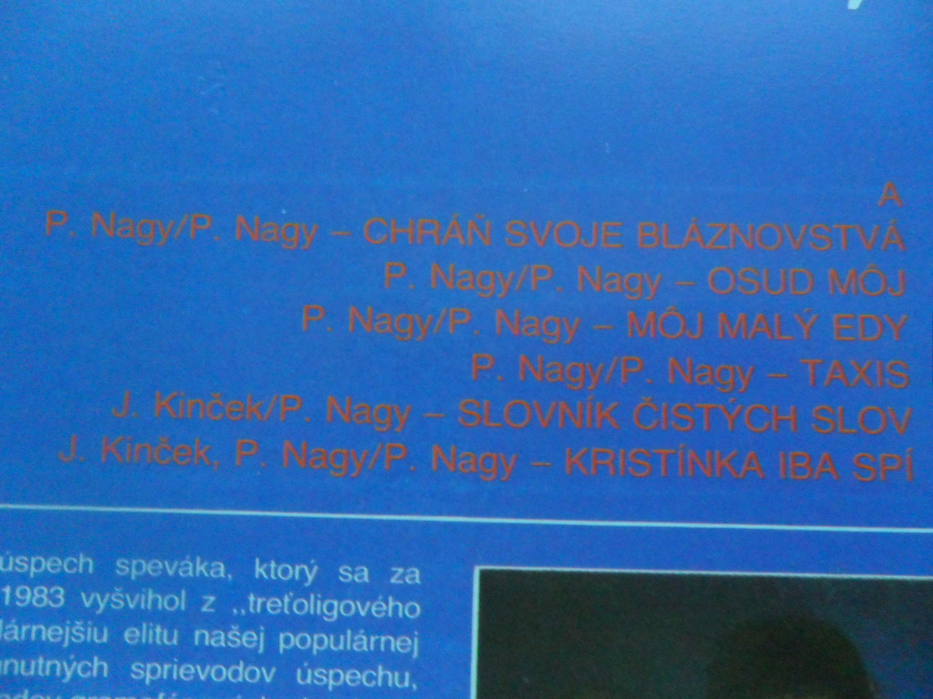 LP - PETER NAGY / CHRAŇ SVOJE BLÁZNOVSTVÁ