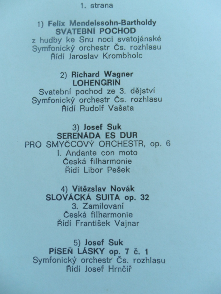 LP DESKA - HUDBA KE SPOLEČENSKÝM ÚDÁLOSTEM ( SVATEBNÍ OBŘADY)