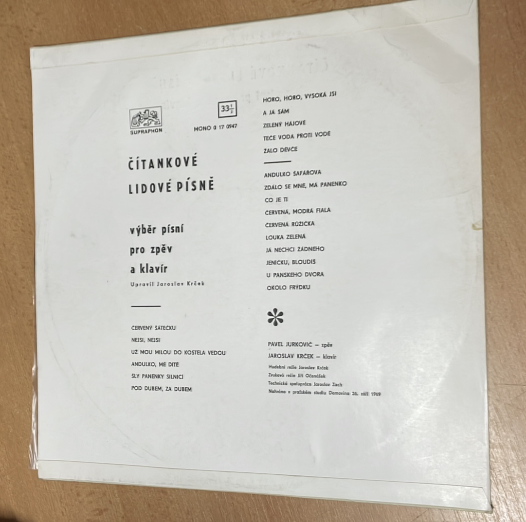 LP ČÍTANKOVÉ LIDOVÉ PÍSNĚ 