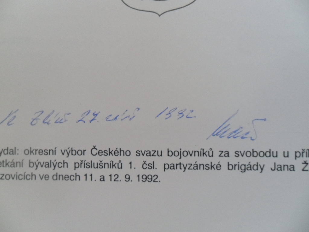 EMIL MÁČEL - STRUČNÉ DĚJINY MĚSTA VIZOVIC A BOJE JEHO OBČANŮ ZA SVOBODU+autogram