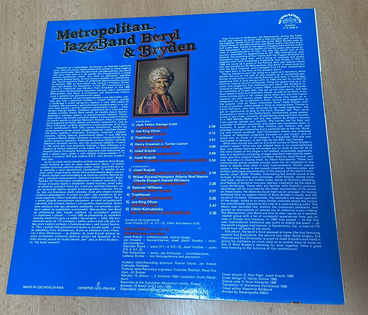 LP METROPOLITAN JAZZBAND BERYL & BRYDEN