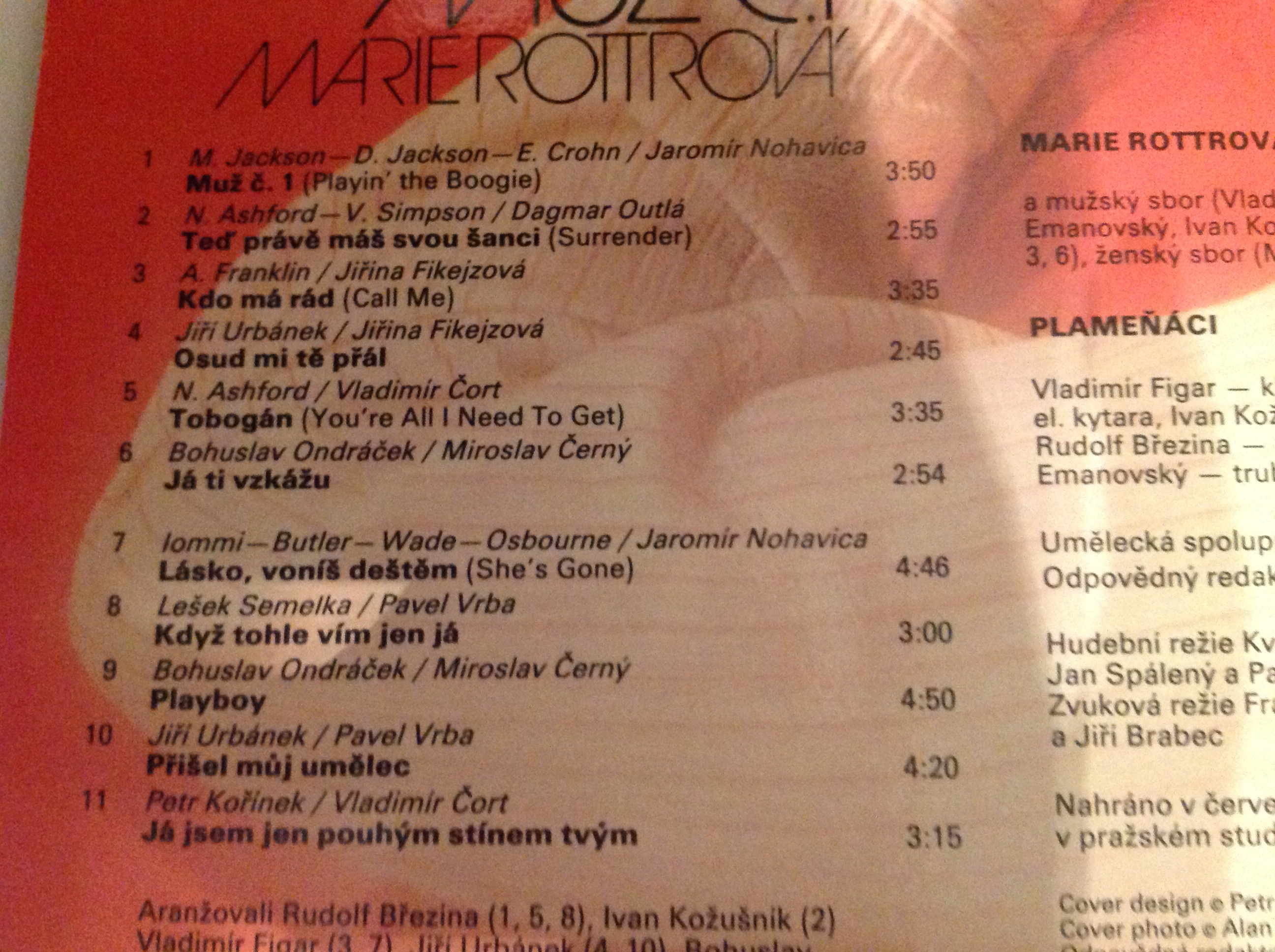 LP MARIE ROTTROVÁ / MUŽ Č. 1