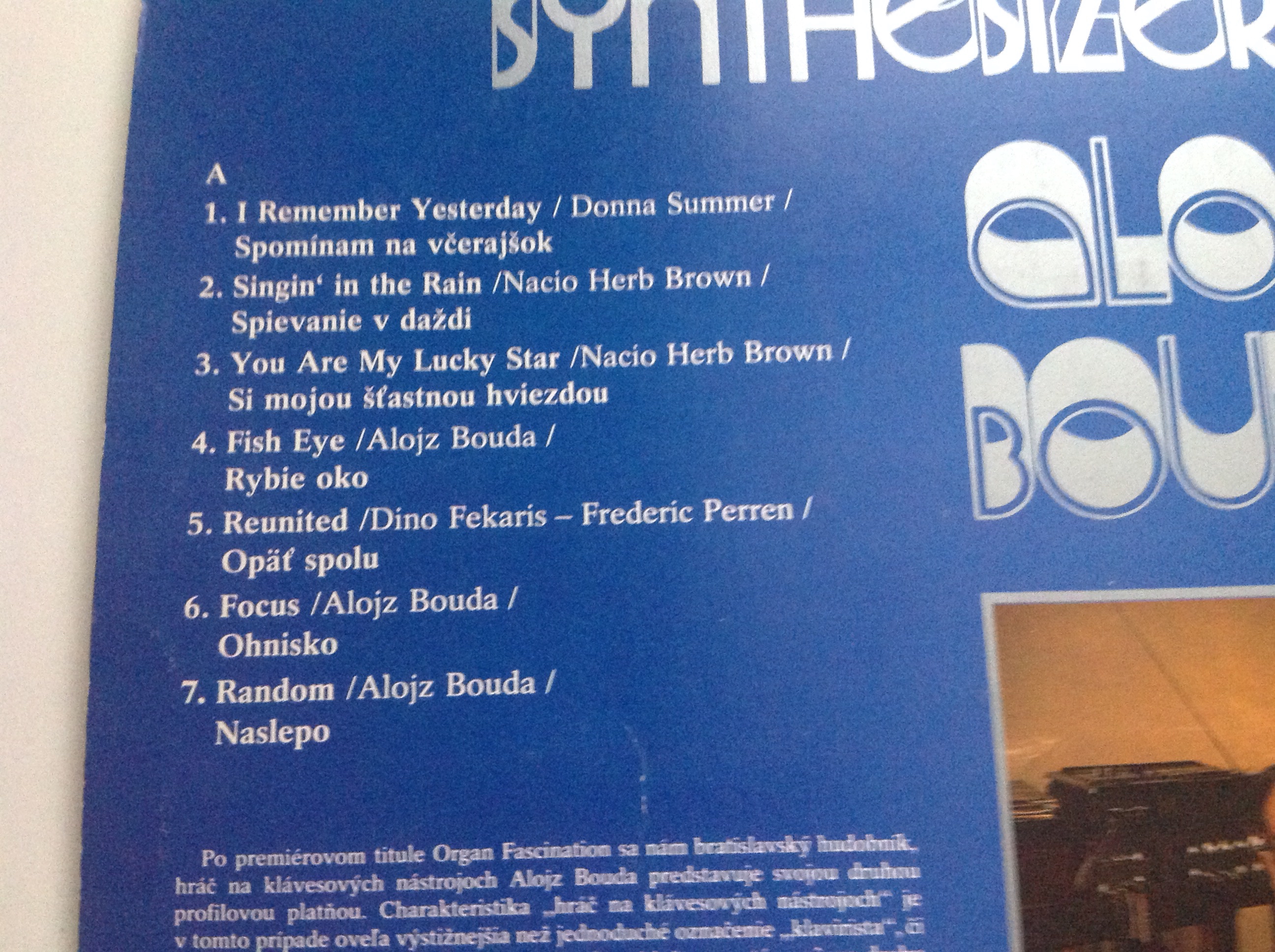 LP DESKA - ALOJZ BOUDA - SYNTHESIZER SOUND