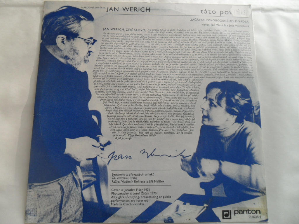 LP JAN WERICH (TÁTO POVÍDEJ)
