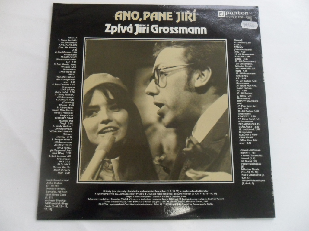 LP ANO, PANE JIŘÍ (ZPÍVÁ JIŘÍ GROSSMANN)