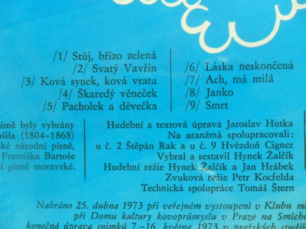 LP DESKA - JAROSLAV HUTKA (STŮJ BŘÍZO ZELENÁ)