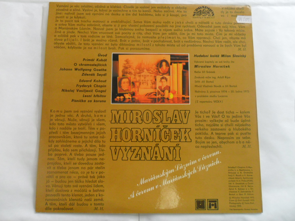 LP - MIROSLAV HORNÍČEK - VYZNÁNÍ