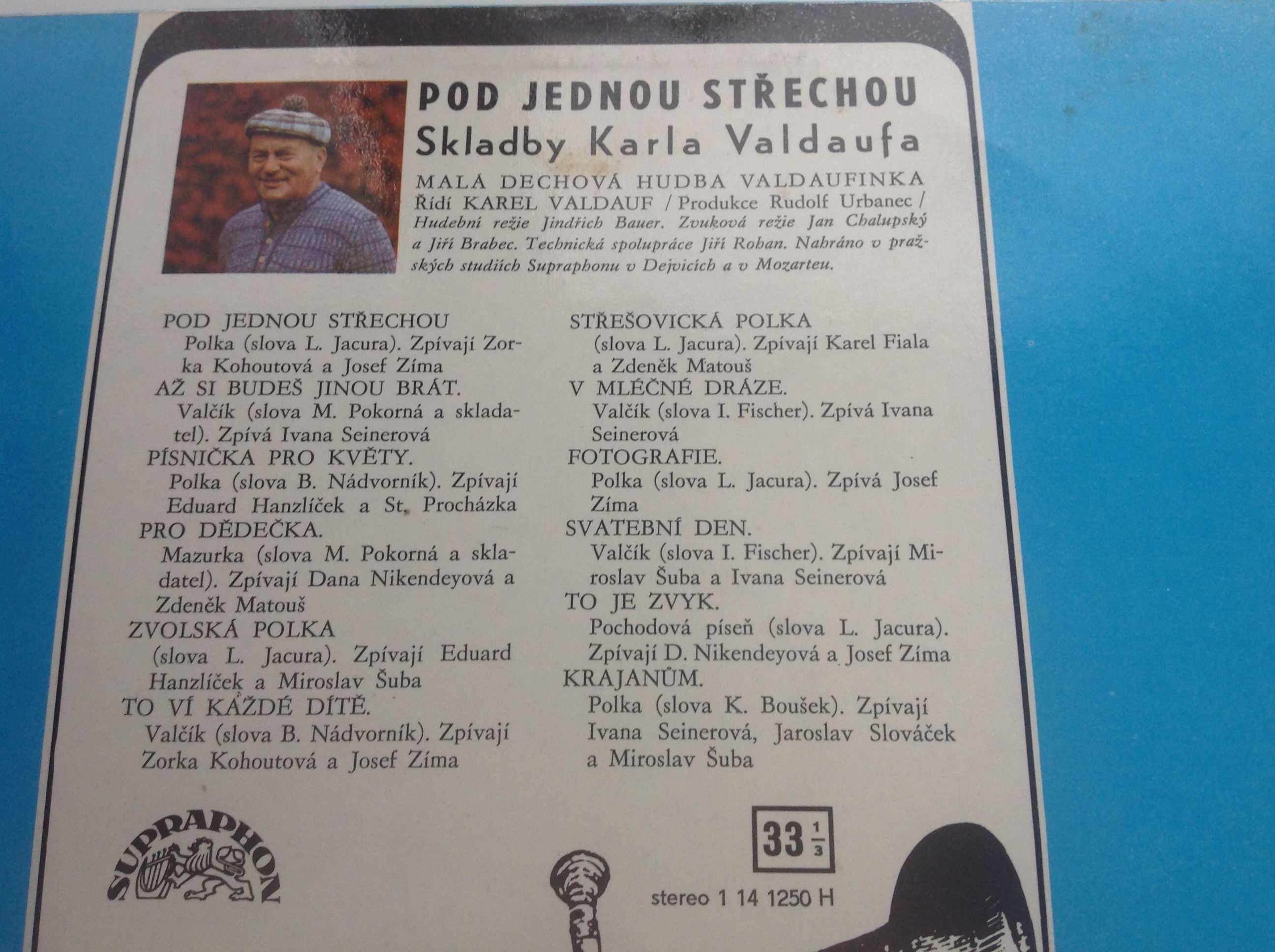 LP DESKA - POD JEDNOU STŘECHOU (SKLADBY KARLA VALDAUFA)