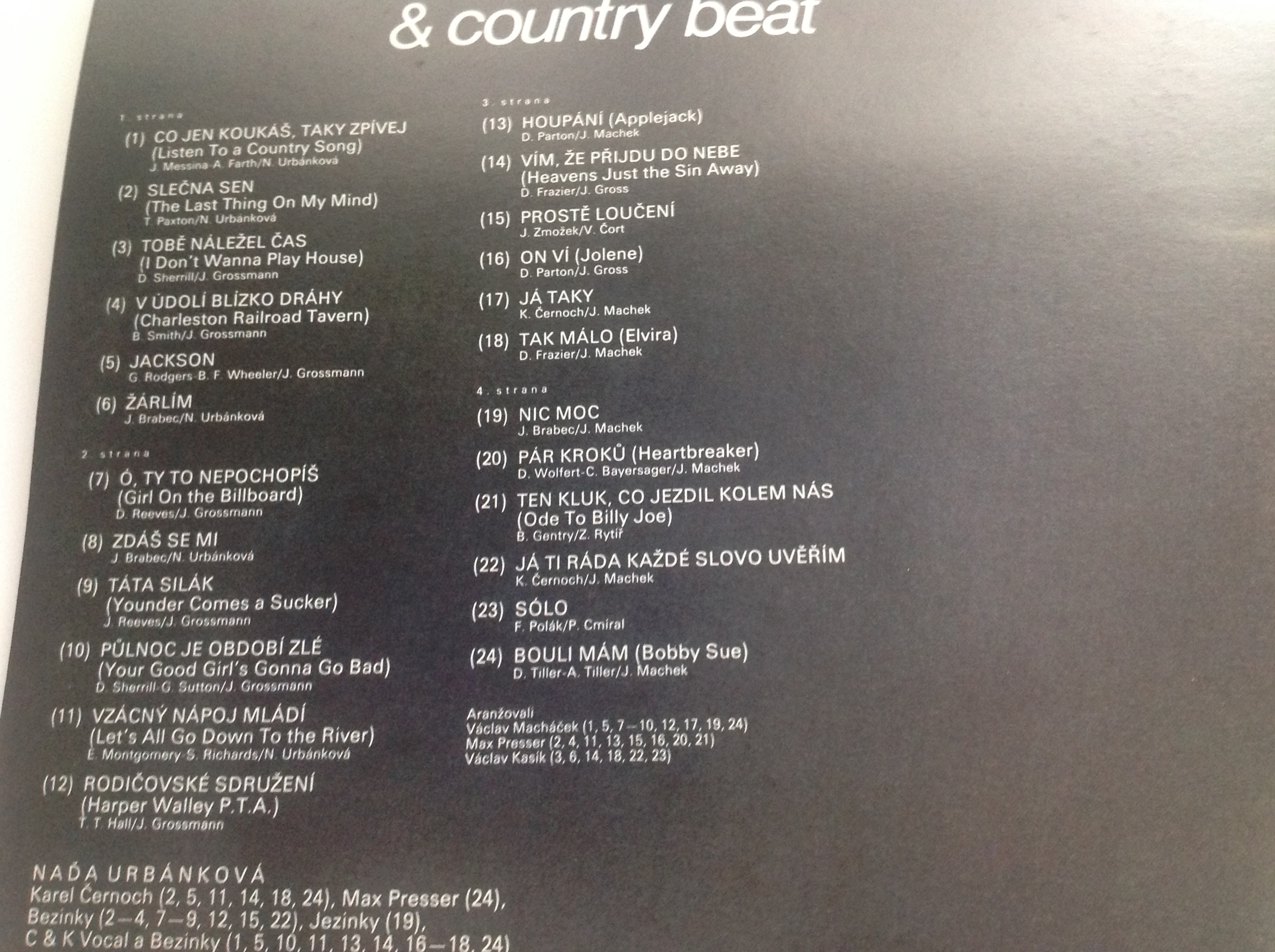 2 LP DESKY - NAĎA URBÁNKOVÁ, JIŘÍ BRABEC  & COUNTRY BEAT