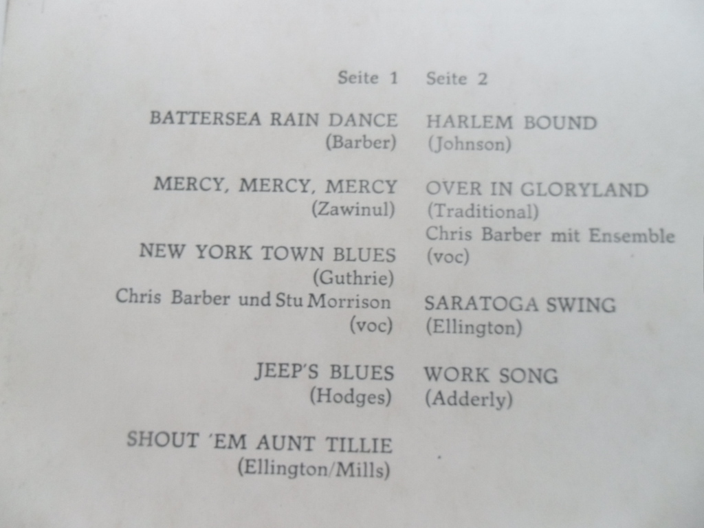 LP DESKA - CHRIS BARBER in BERLIN