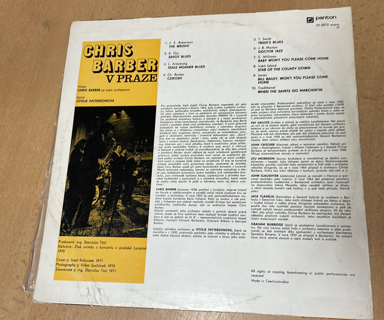 LP DESKA - CHRIS BARBER v PRAZE