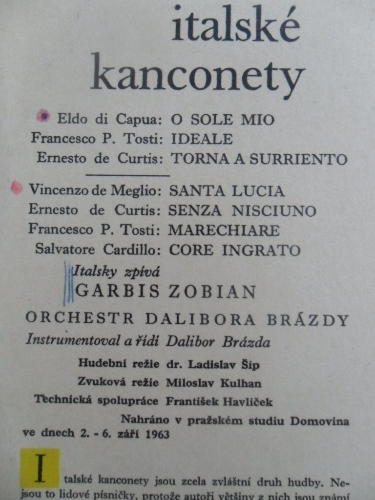 ITALSKÉ KANCONETY (EP DESKA)