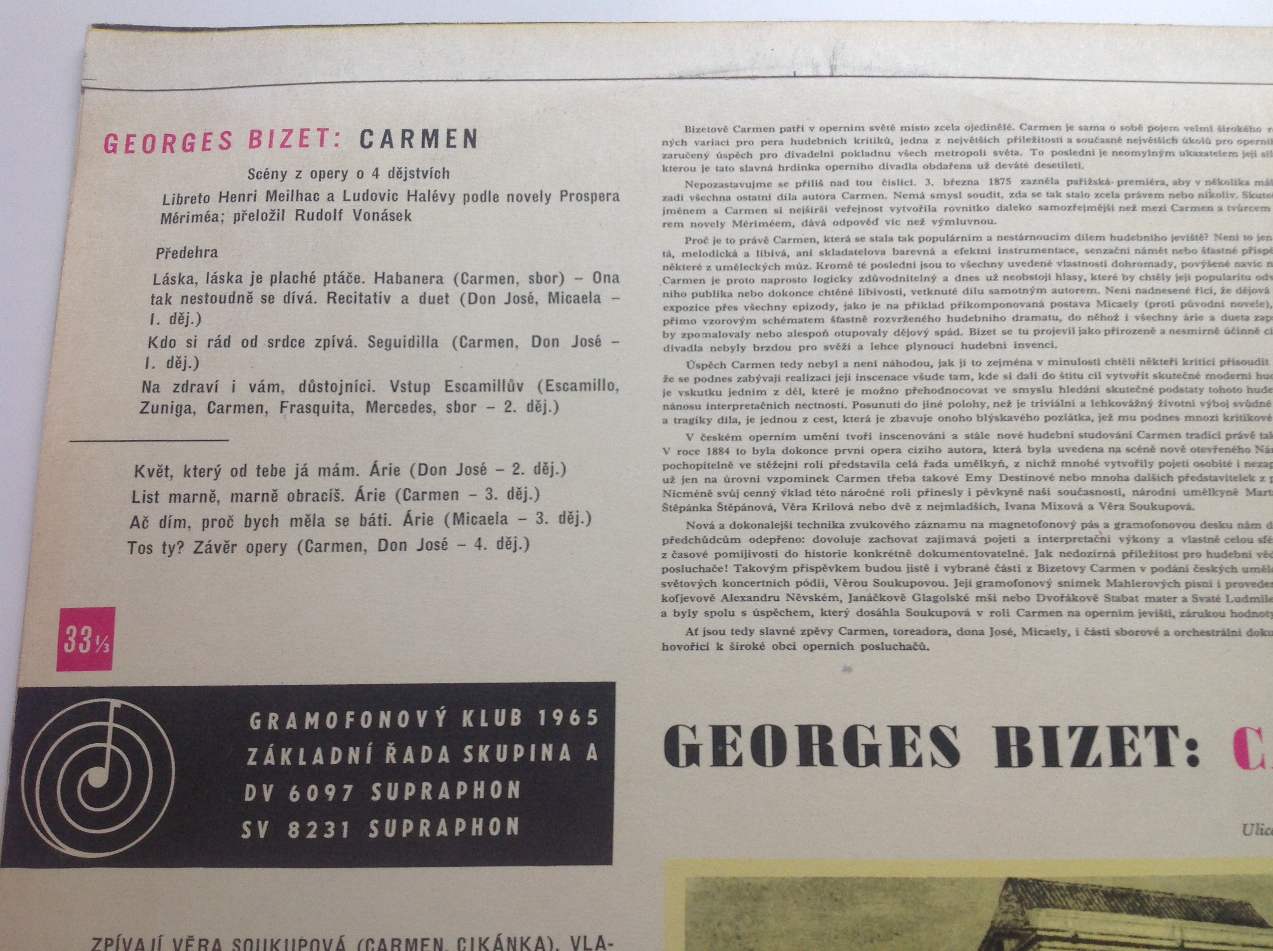 LP DESKA - GERRGES BIZET - CARMEN