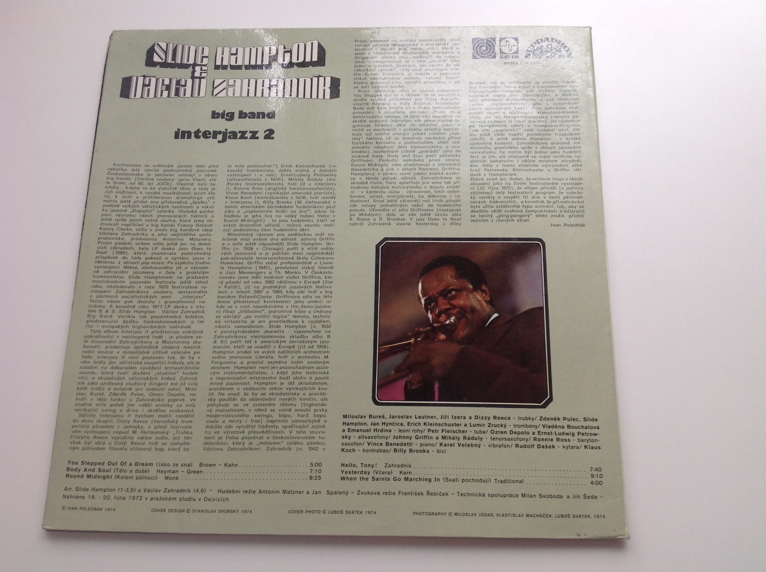 LP DESKA - Slide Hampton & Václav Zahradník - Big Band (Interjazz 2)