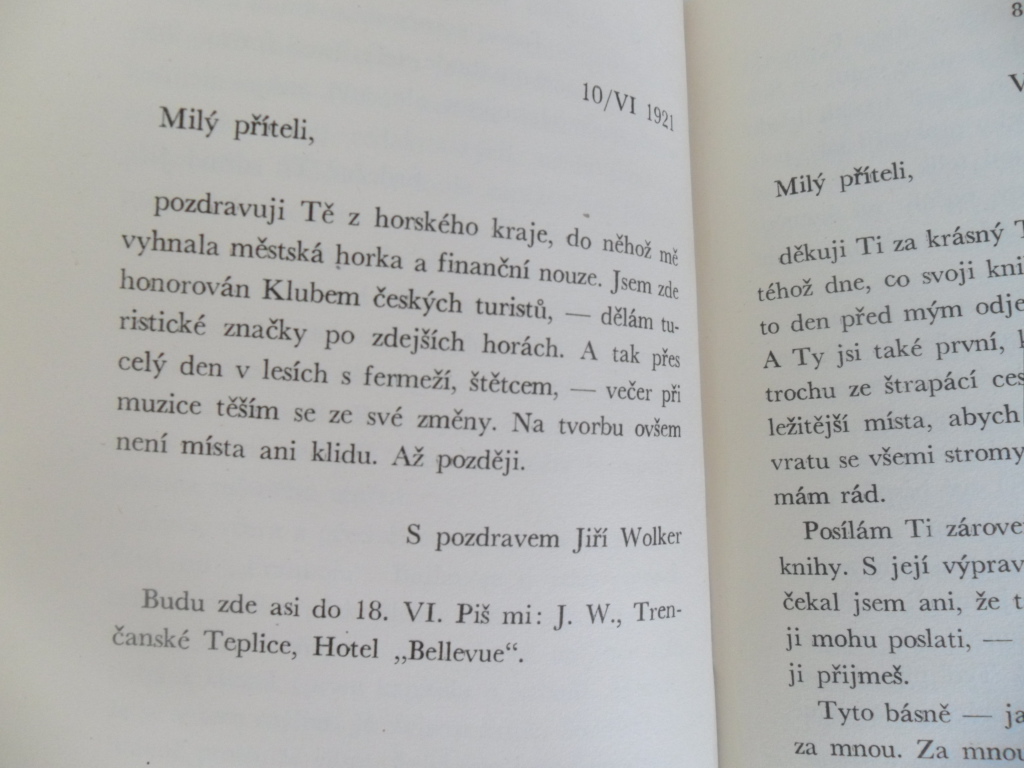 JIŘÍ WOLKER - LISTY PŘÍTELI