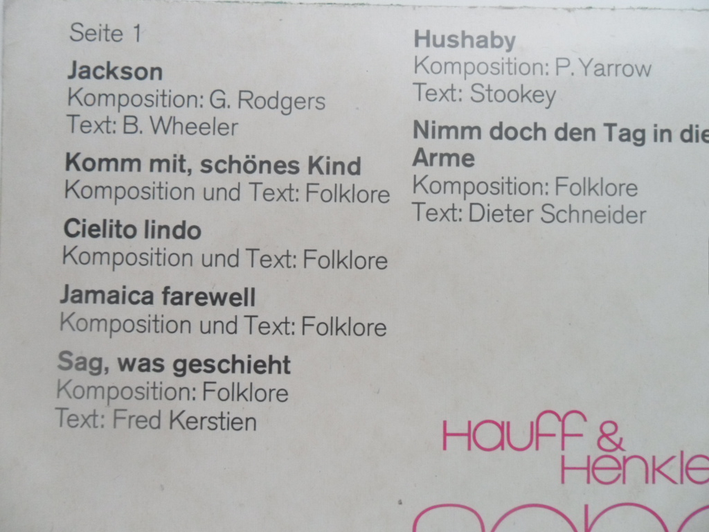 LP DESKA - SONGS INTERNATIONAL (HAUFF A HENKLER)