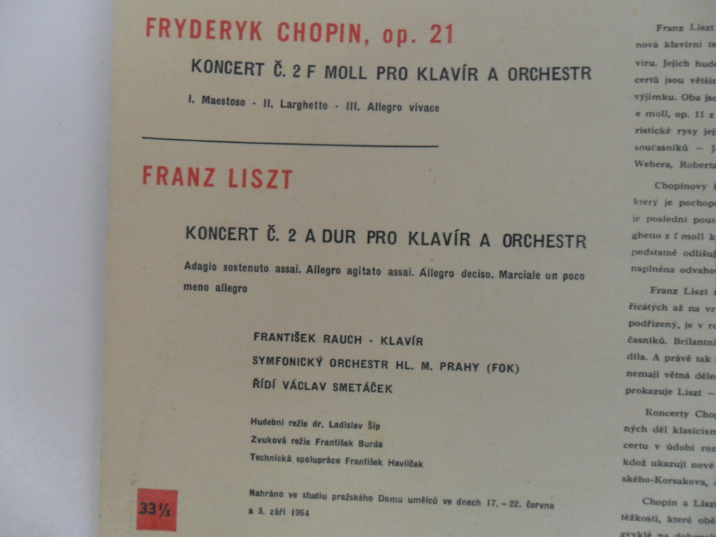 LP ROMANTICKÉ KLAVÍRNÍ KONCERTY