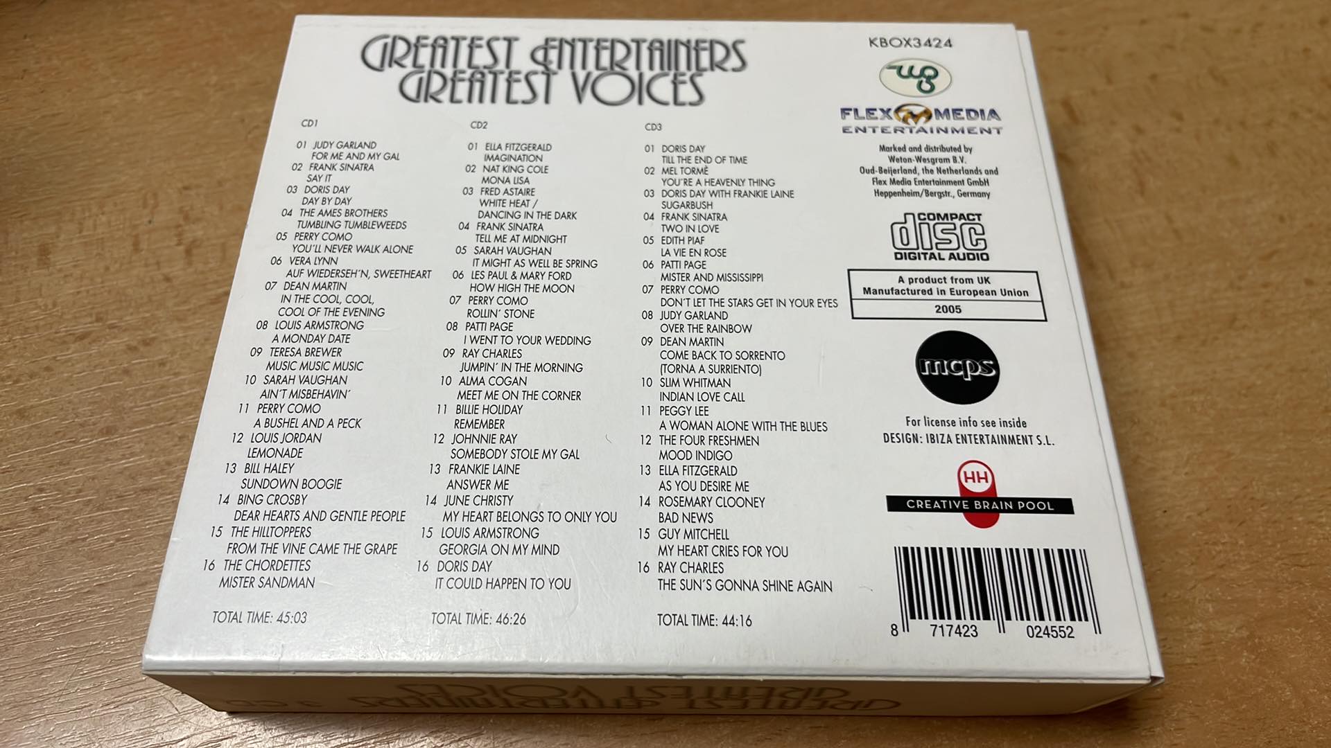 3 CD GREATEST ENTERTAINERS GREATEST VOICES