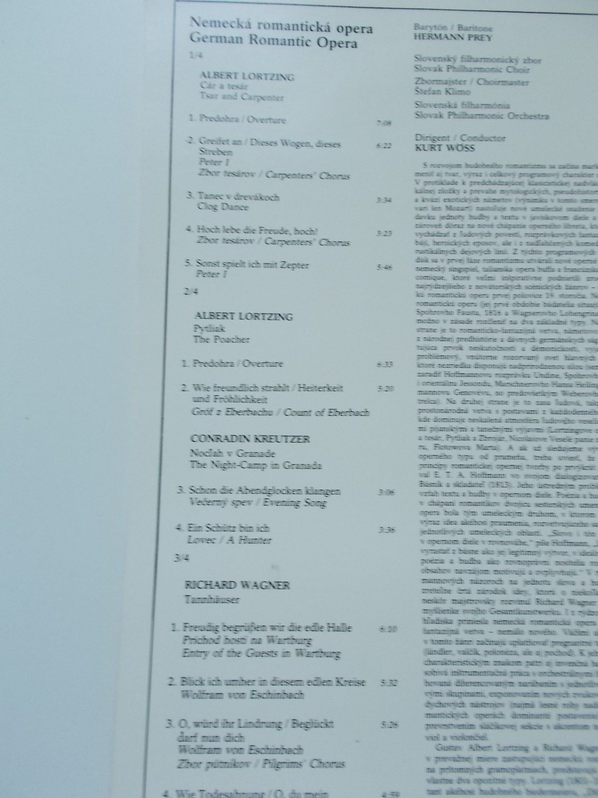 2 LP DESKA - GERMAN ROMANTIC OPERA