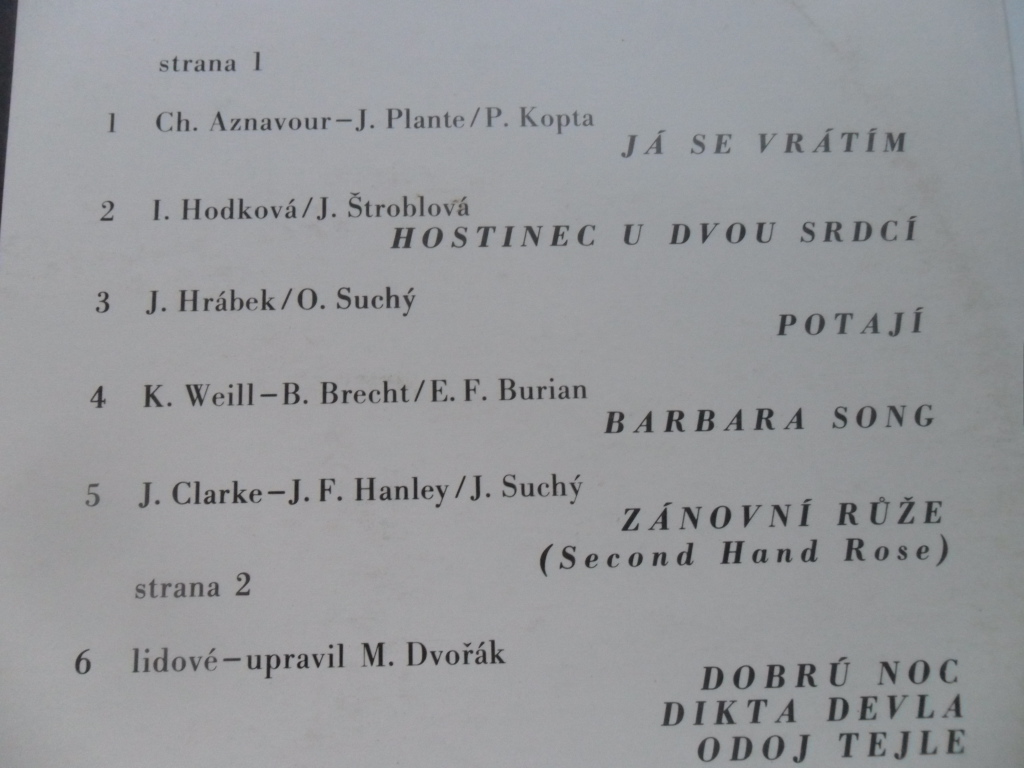 LP HANA HEGEROVÁ RECITÁL