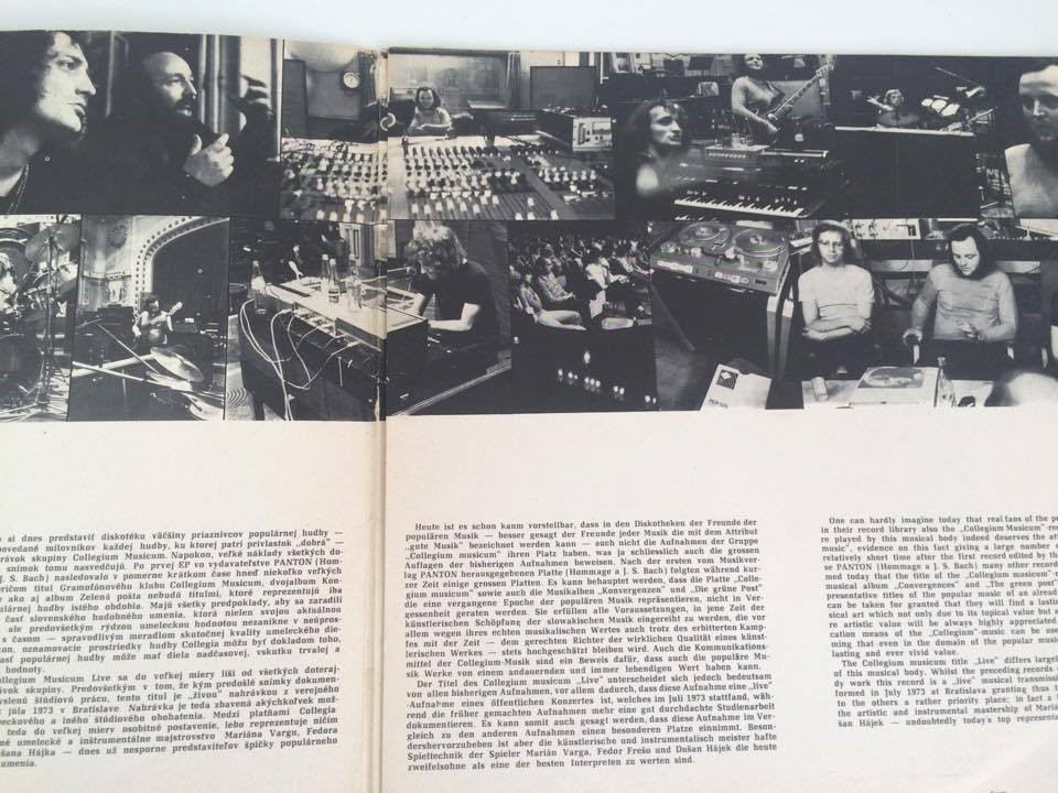 LP - COLLEGIUM MUSICUM LIVE