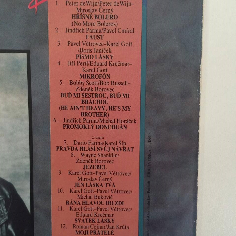 LP KAREL GOTT - PÍSMO LÁSKY