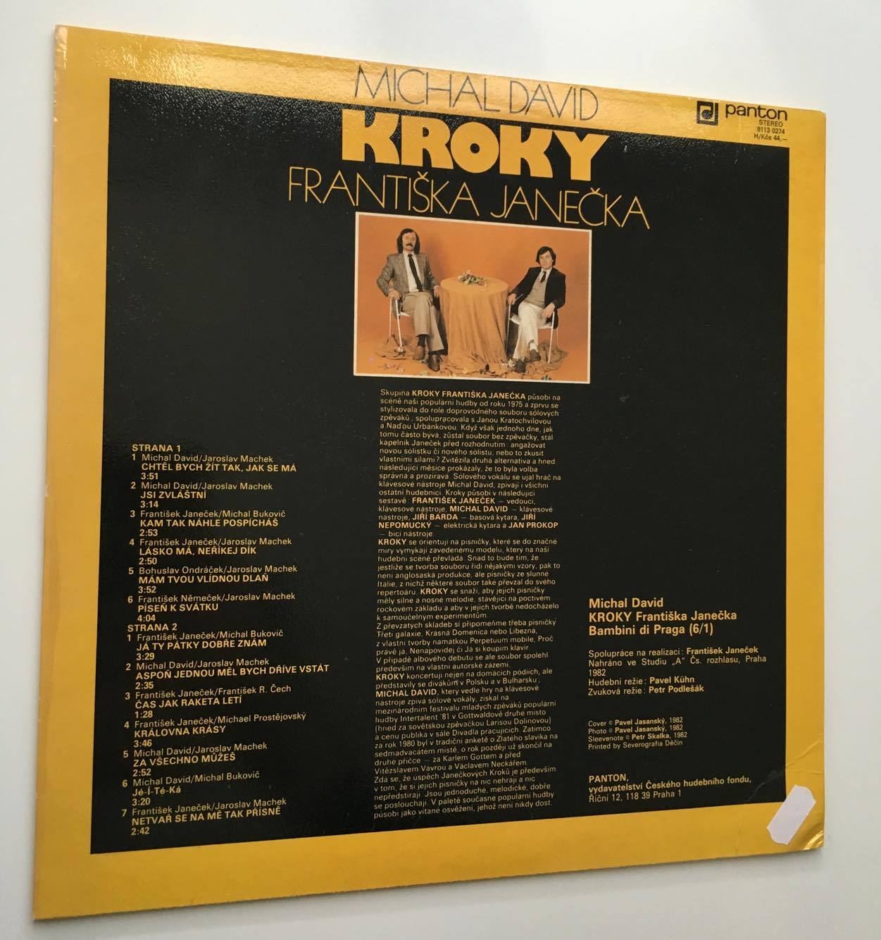 LP DESKA - MICHAL DAVID - KROKY FRANTIŠKA JANEČKA