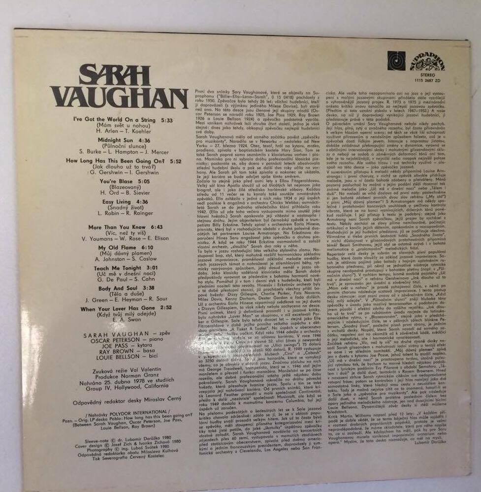 LP SARAH VAUGHAN