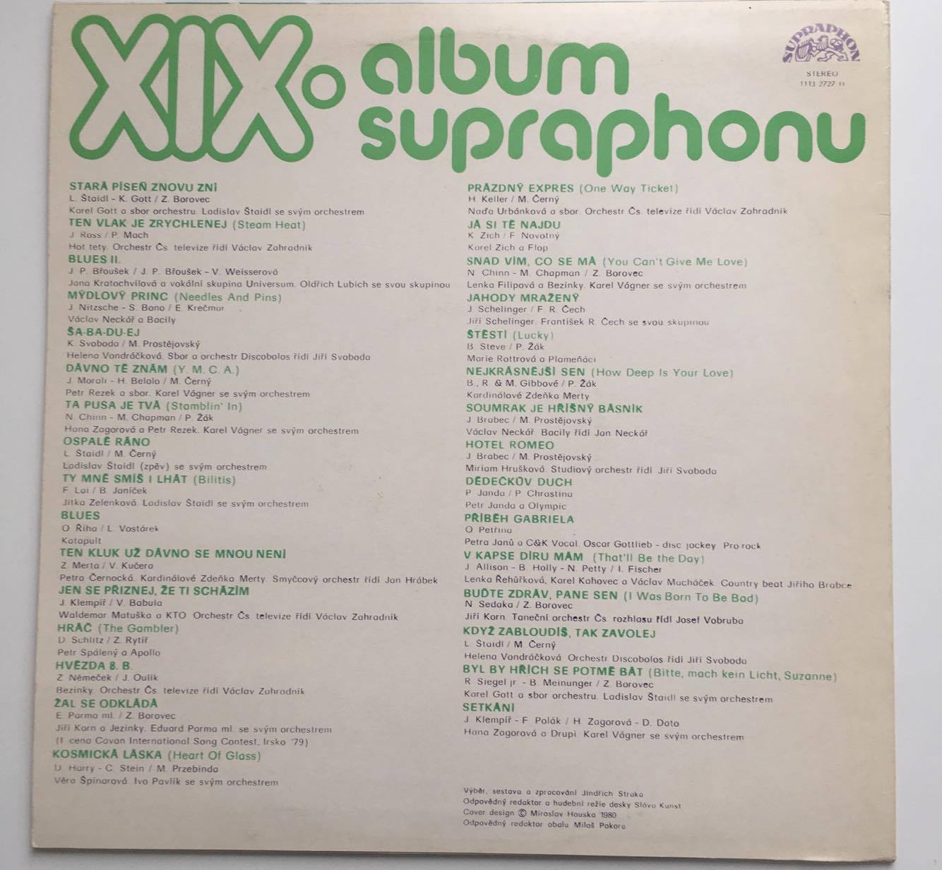 LP ALBUM SUPRAPHONU XIX.