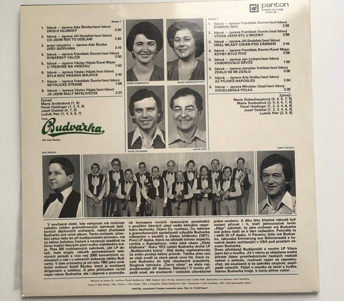 LP BUDVARKA - VČÉRA JSEM BYL U MUZIKY
