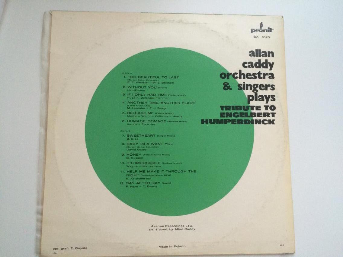 LP ALLAN CADDY ORCHESTRA & SINGERS PLAYS