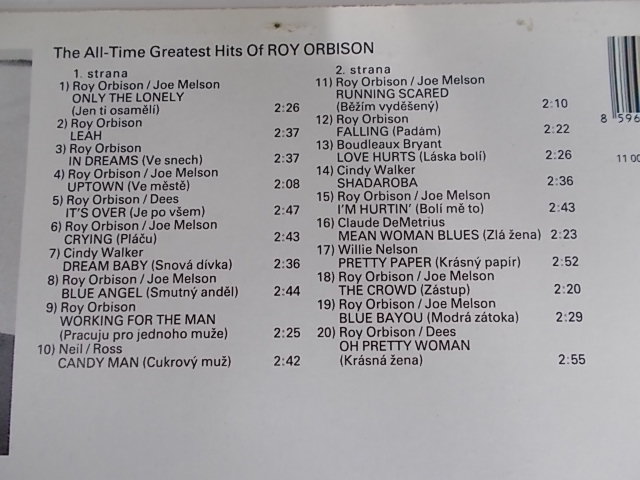 LP ROY ORBISON Greatest Hits Of