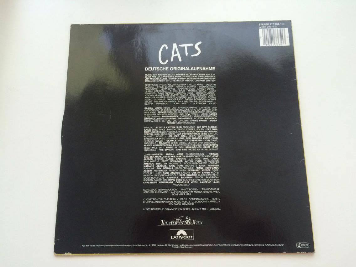 LP CATS - DEUTSCHE ORIGINALAUFNAHME