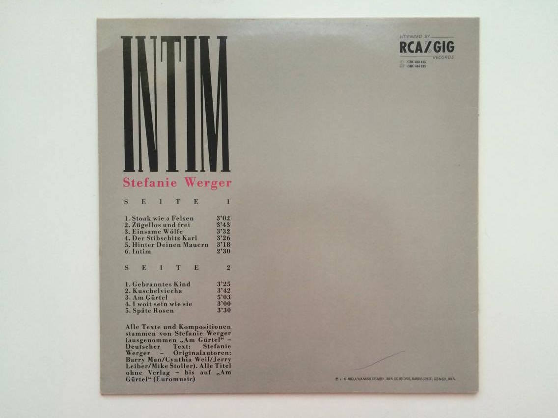 LP STEFANIE WERGER - INTIM 