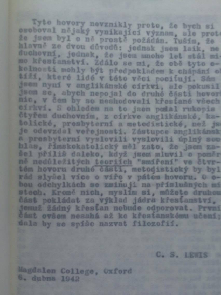 C. S. LEWIS - HOVORY