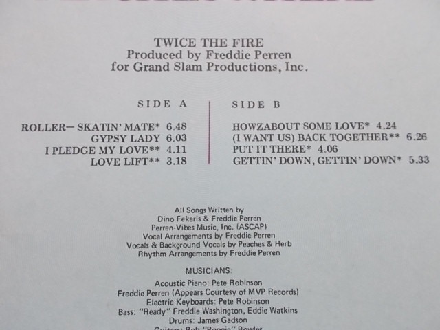 LP TWICE THE FIRE - PEACHES & HERB