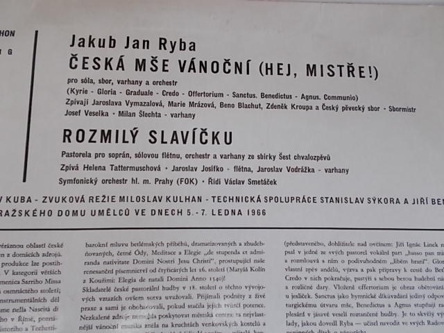 LP JAKUB JAN RYBA - ČESKÁ MŠE VÁNOČNÍ