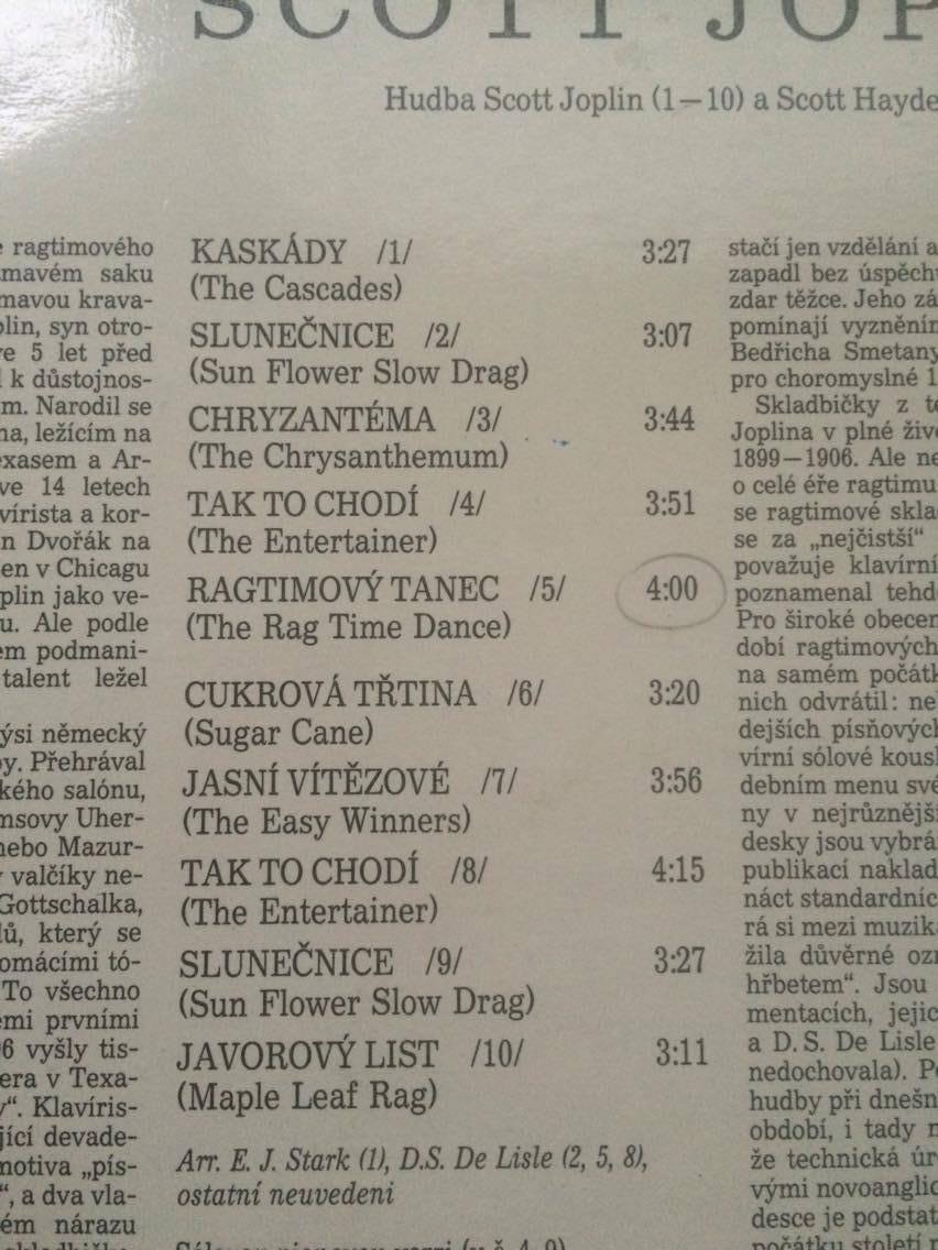 LP SCOTT JOPLIN THE RED  BACK BOOK