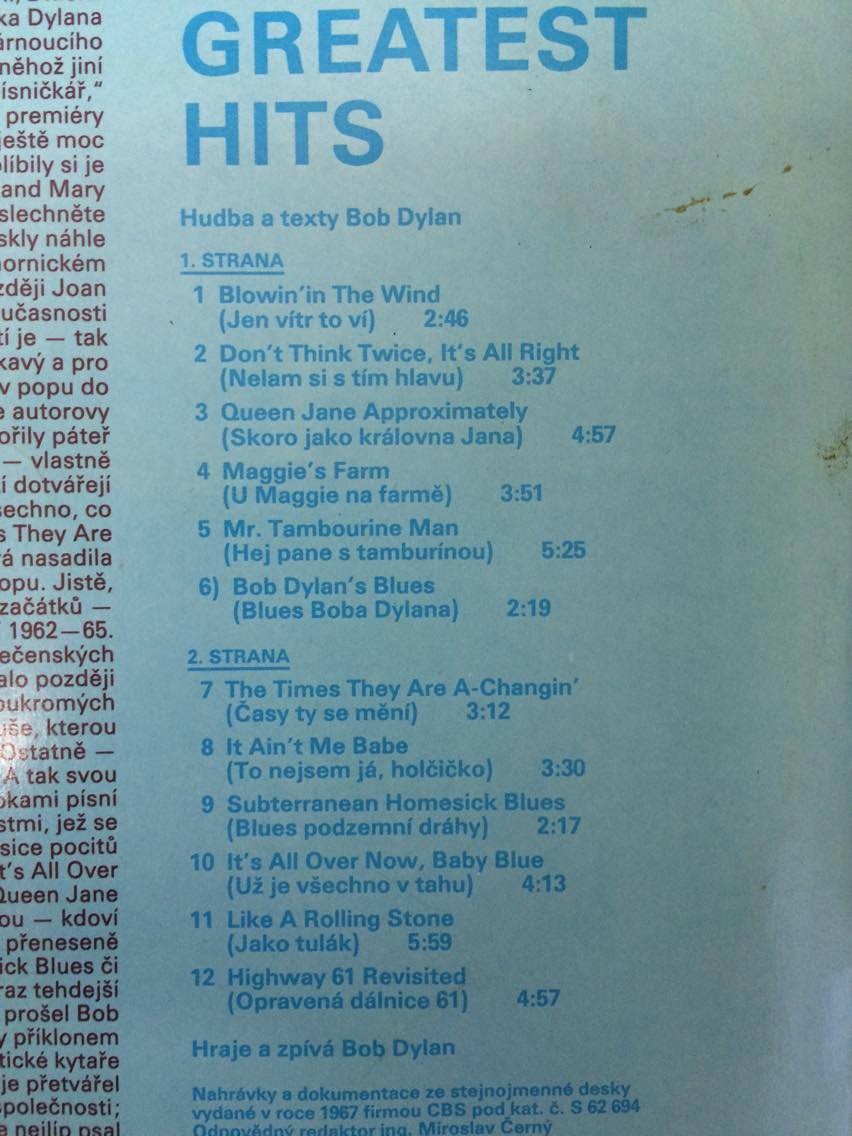 LP BOB DYLAN : GREATEST HITS