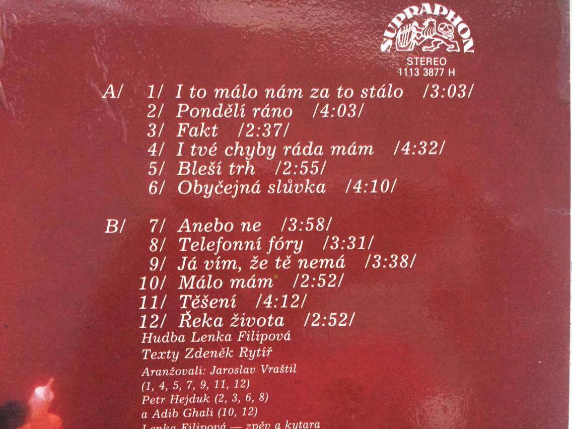 LP LENKA FILIPOVÁ ŘEKA ŽIVOTA
