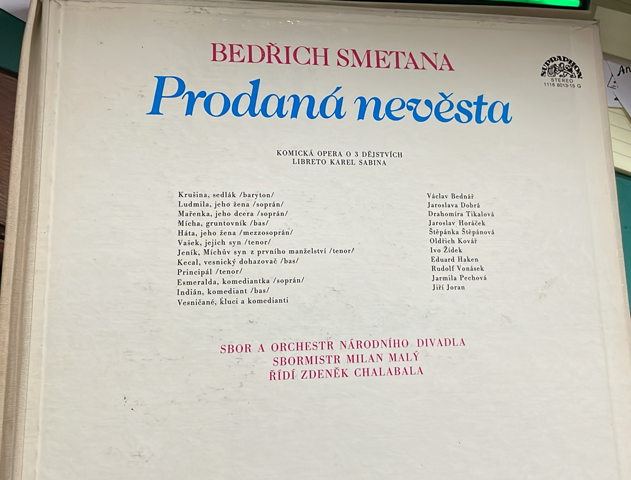 3 LP BEDŘICH SMETANA : PRODANÁ NEVĚSTA
