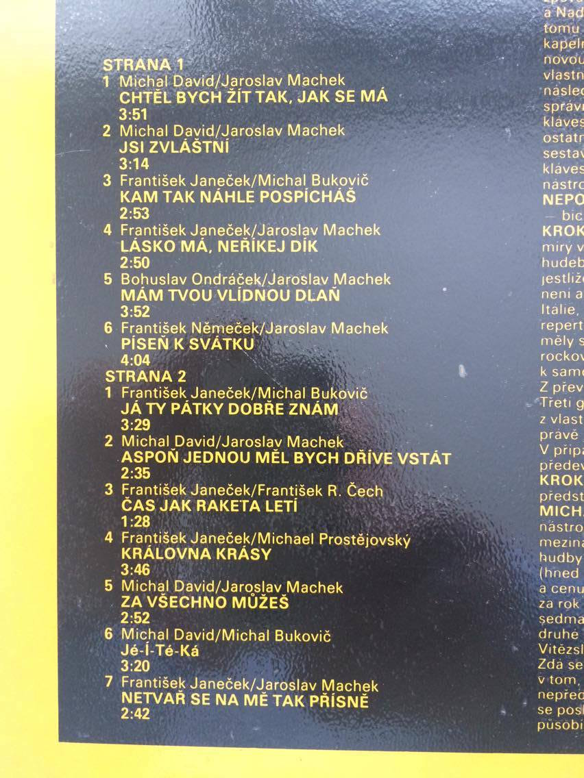 LP MICHAL DAVID KROKY FRANTIŠKA JANEČKA
