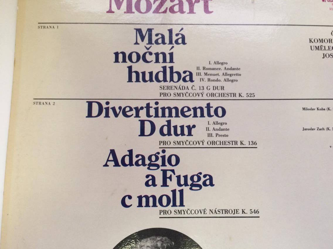 LP MOZART MALÁ NOČNÍ HUDBA